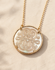 GAS BIJOUX - COLLIER SUN DIVA GRAND MODELE - NACRE GRISE