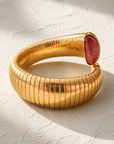 GAS BIJOUX - BRACELET ANTIGONE DORÉ - JASPE