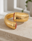 GAS BIJOUX - BRACELET ANTIGONE DORÉ - JASPE