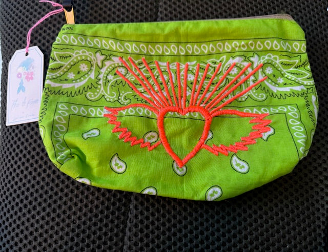 FLEUR DE PIRATE - Pochette tissu Grand Modèle