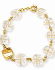 GAS BIJOUX - COLLIER RAINBOW SQUARE - CRISTAL DE ROCHE AVEC ÉTOILES DORÉES