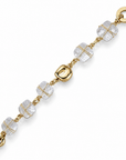 GAS BIJOUX - BRACELET RAINBOW SQUARE DORÉ PETIT MODELE - CRISTAL DE ROCHE