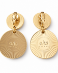 GAS BIJOUX - BOUCLES D'OREILLES DIVA DOUBLE DORÉES - CLIPS