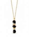 GAS BIJOUX - SAUTOIR SILENE DORÉ - ONYX ET ACETATE BEIGE