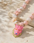 EXVOTOBYNAGAP - COLLIER PANTHERE ROSE