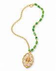 EXVOTOBYNATGAP - COLLIER PENDENTIF EMAILLÉ AVEC CROIX