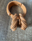 GAS BIJOUX - Boucles d'oreilles MELTE en acétate caramel PIECE UNIQUE