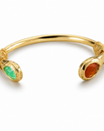 GAS BIJOUX - BRACELET SAINT GERMAIN DORÉE - AMAZONITE ET CORNALINE