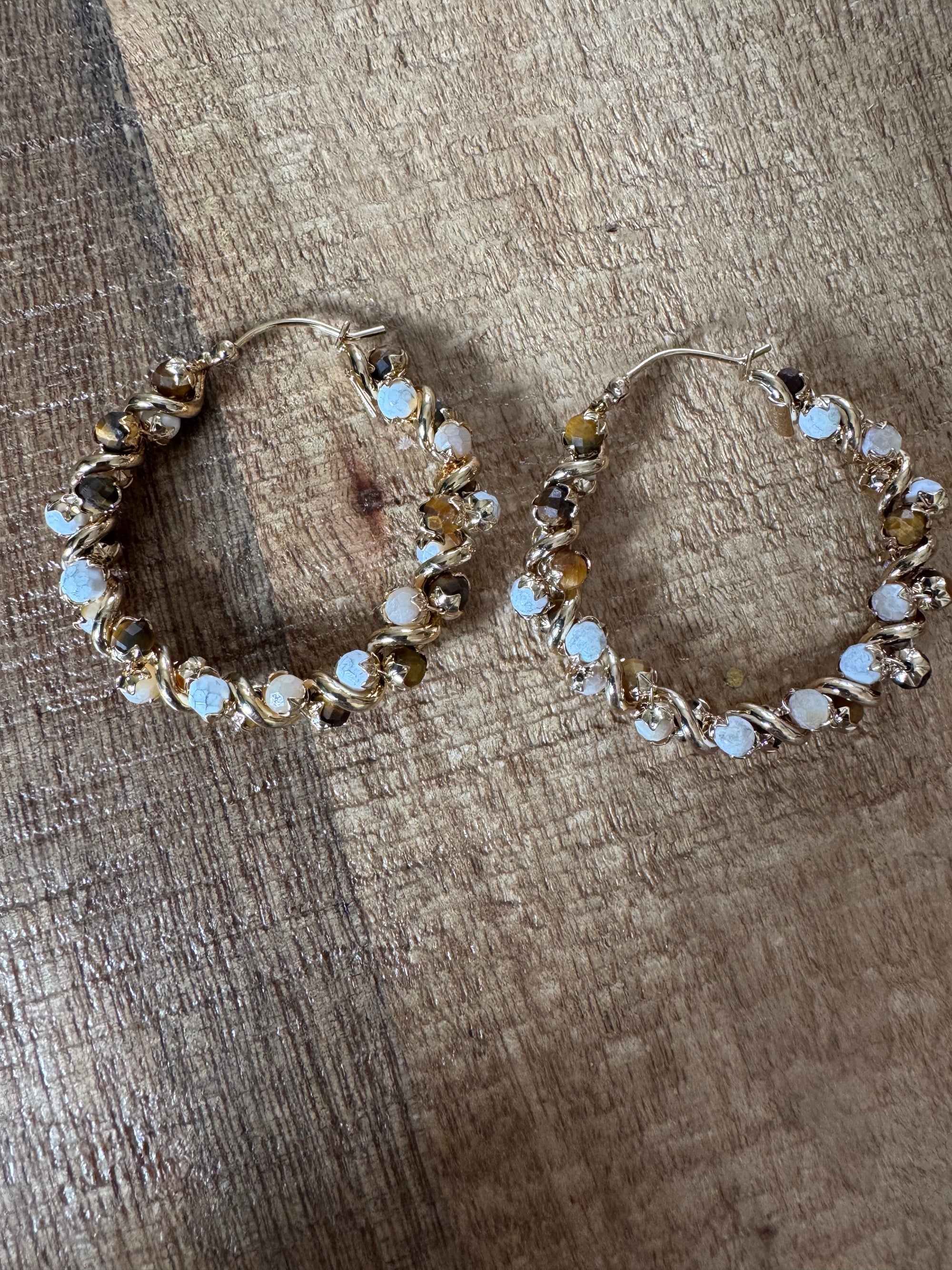 GAS BIJOUX - Boucles d'oreilles EURYDICE moyen modèle dorées à l'or fin- Nouvelles couleurs