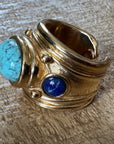 GAS BIJOUX - Bague SIMONE turquoise et lapis lazulii - Taille 2