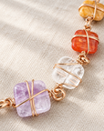 GAS BIJOUX - COLLIER RAINBOW SQUARE MULTICOLORE - NEW COLOR