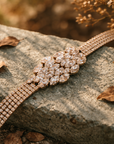 JORGINA - BRACELET CRISTAUX DE SWAROWSKI DORÉS ROSES