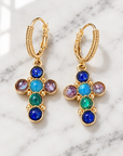 GAS BIJOUX - BOUCLES D'OREILLES TAO CRUZITA DORÉES - NEW COLOR