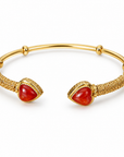 GAS BIJOUX - BRACLET DUALITY AMORE DORÉ - CORNALINE