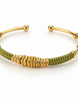 GAS BIJOUX - BRACELET ZIZANIE DORÉ - VERT