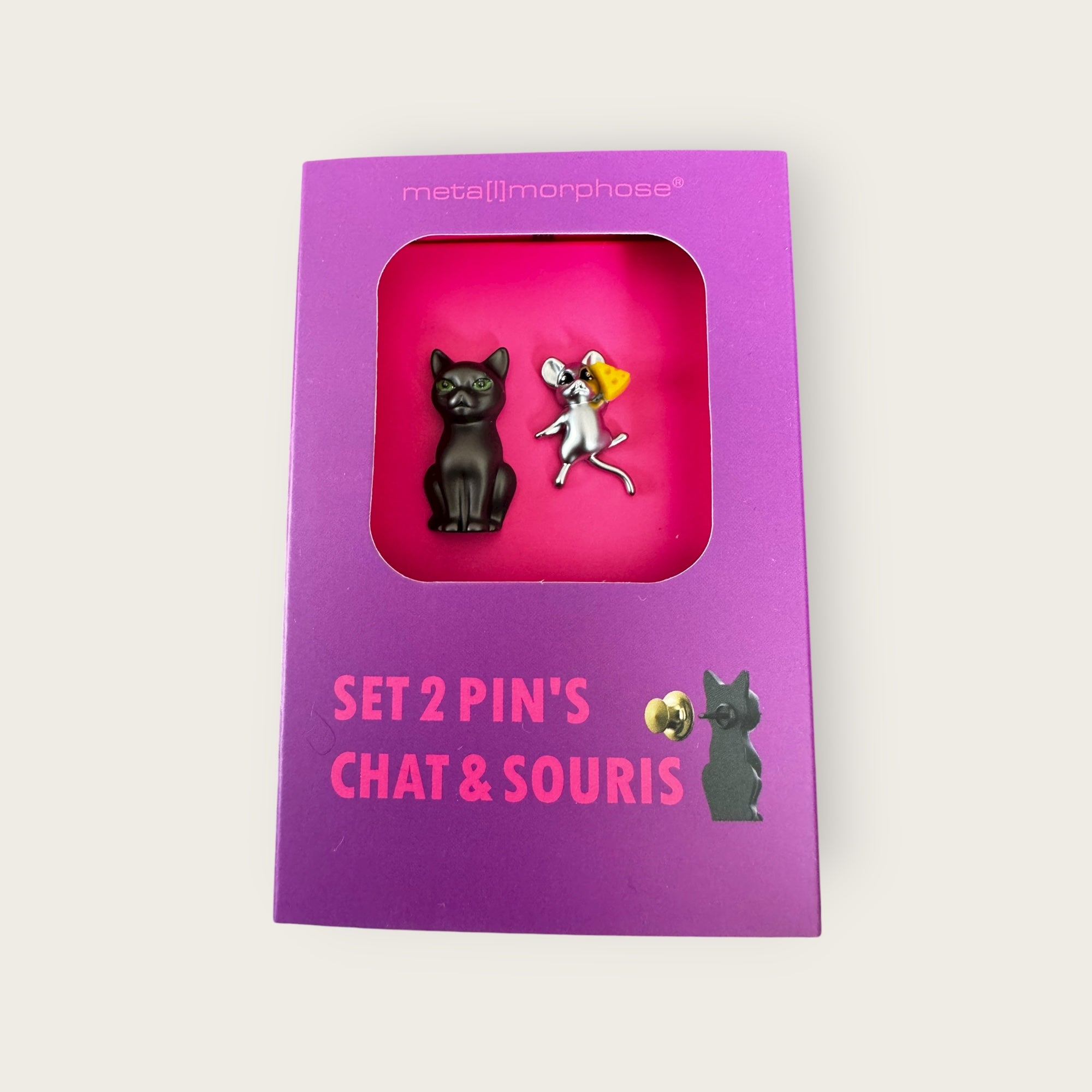 METALMORPHOSE - PIN’S SET CHAT ET SOURIS