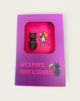 METALMORPHOSE - PIN’S SET CHAT ET SOURIS