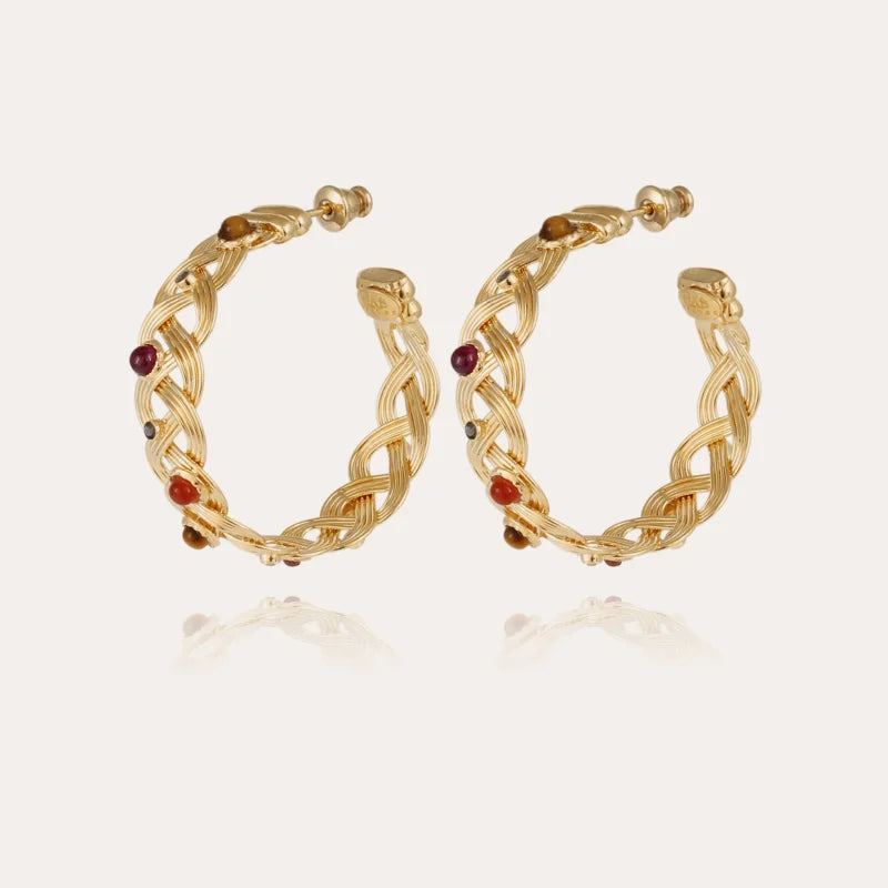 GAS BIJOUX - Boucles d’oreilles Césaria dorées métal à l’or fin