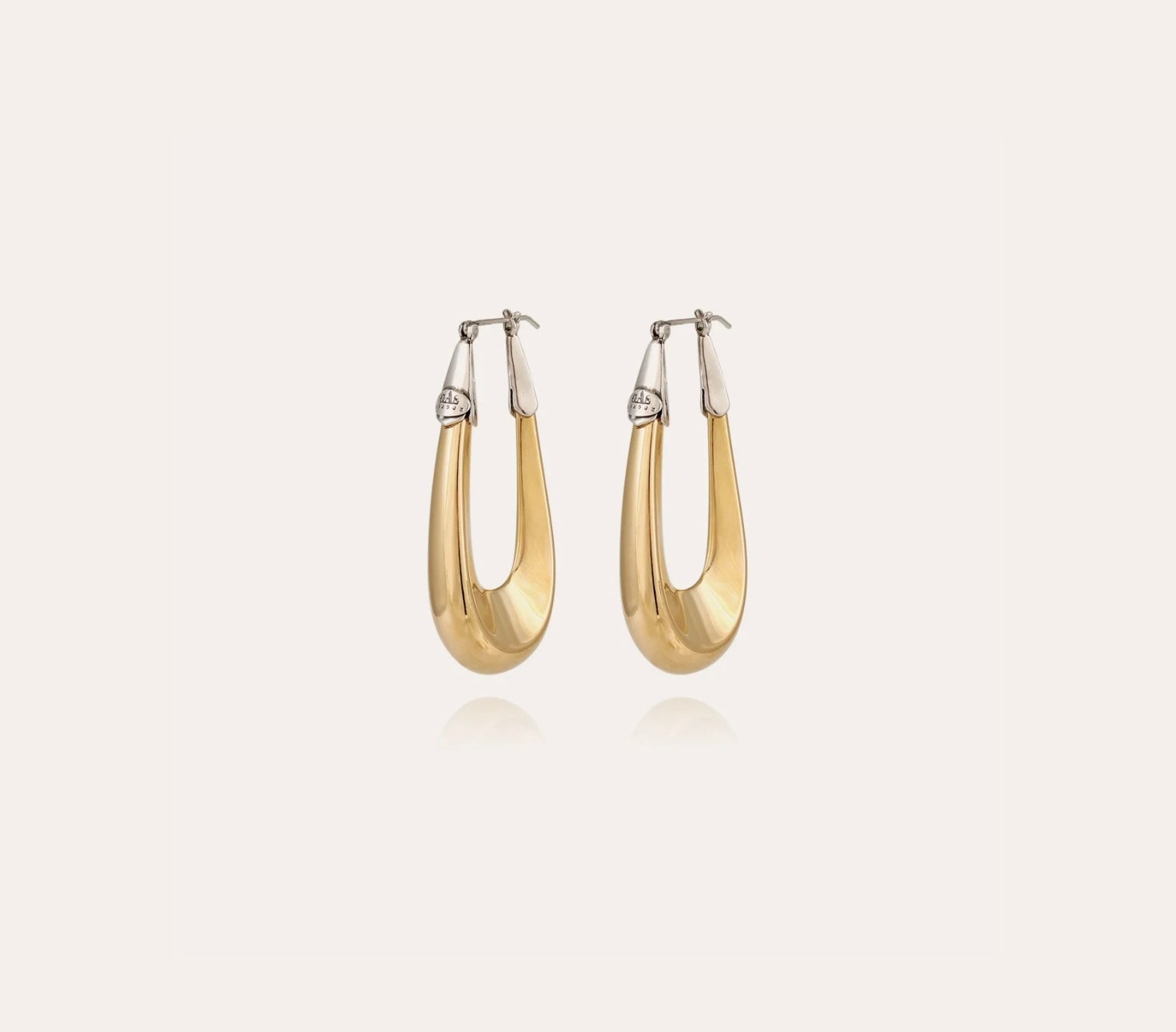 GAS BIJOUX - Boucles d’oreilles Écume grand modèle bicolore métal doré