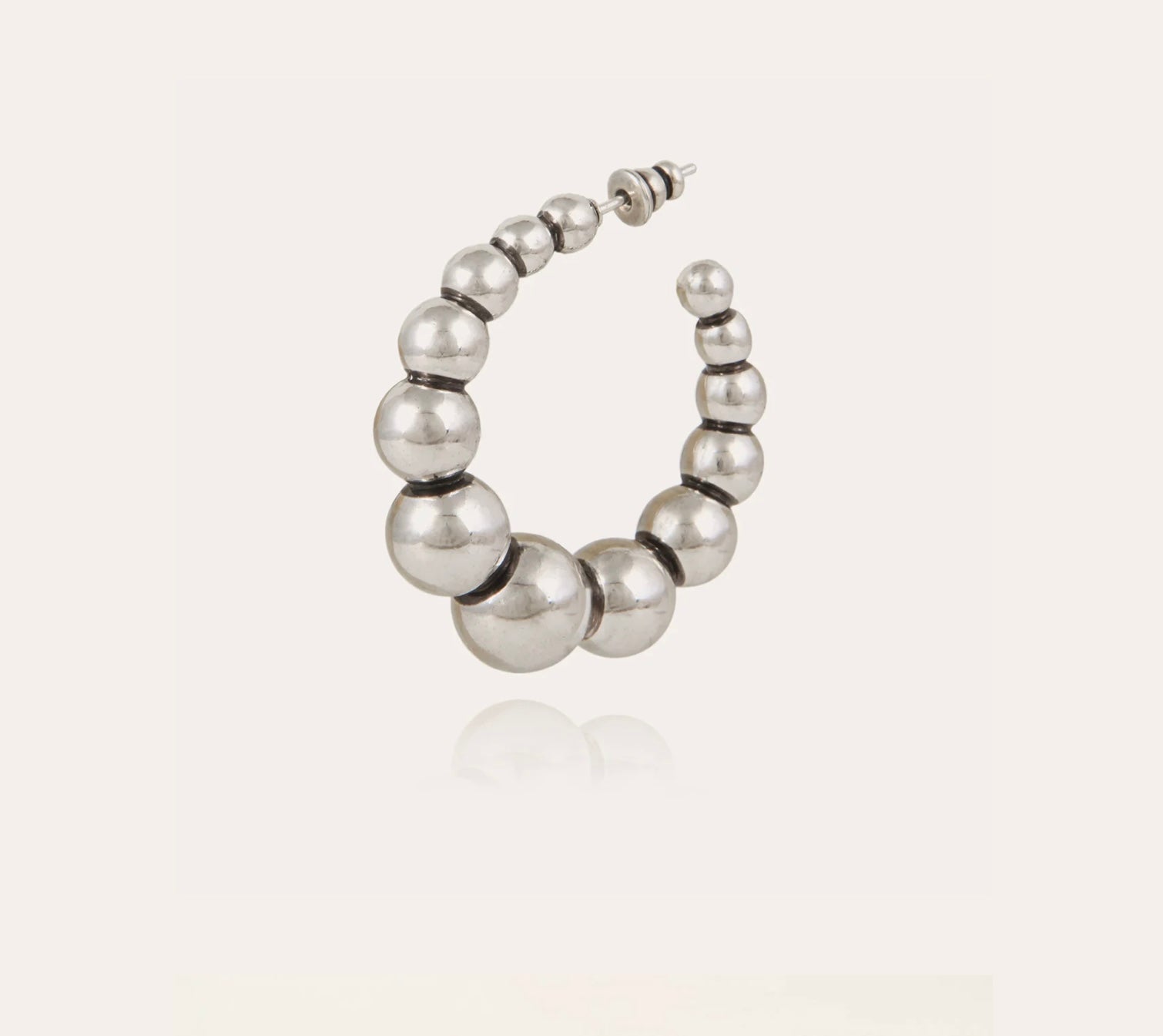 GAS BIJOUX - Boucles d’oreilles créoles Andy petit modèle argentées