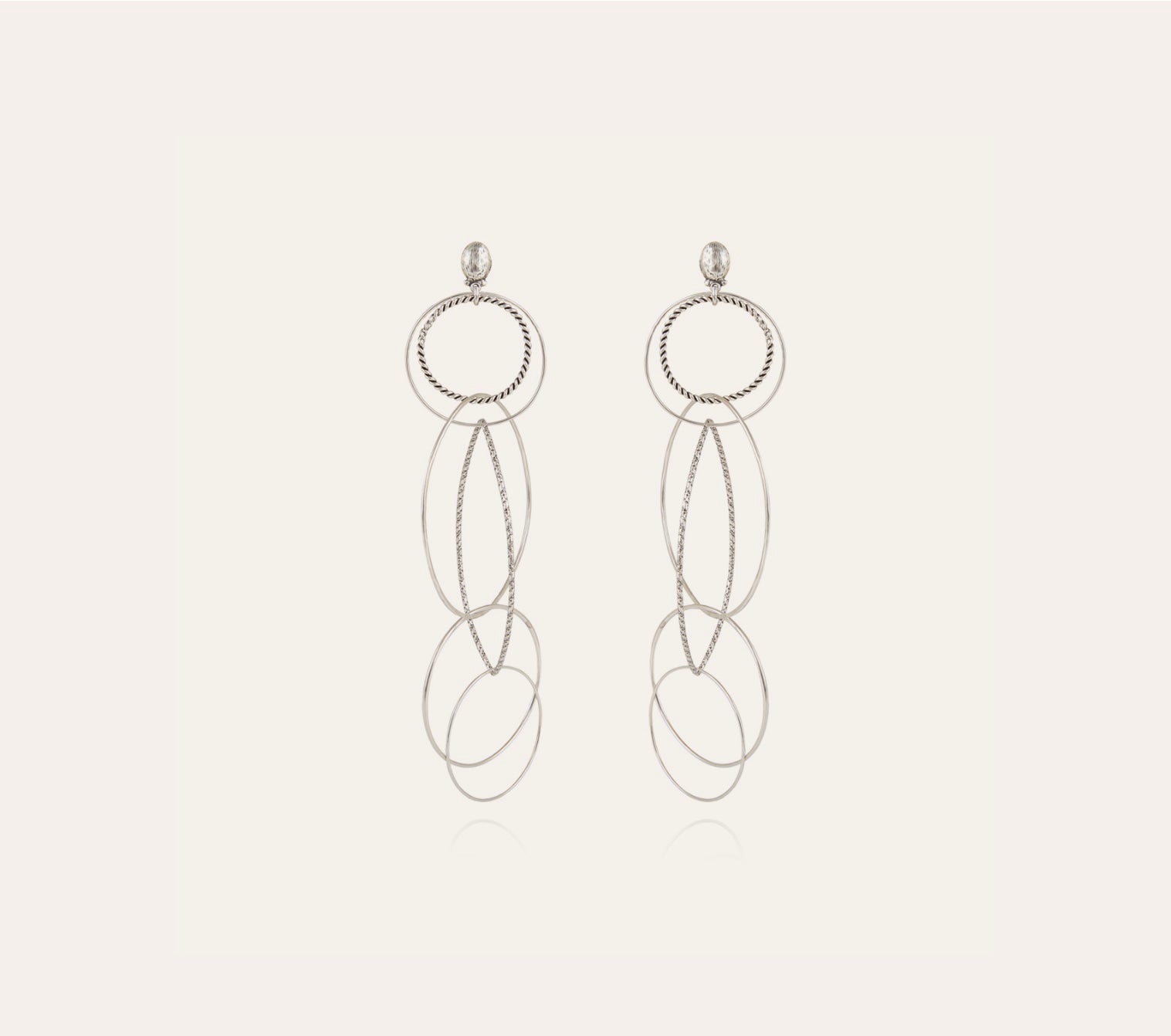 GAS BIJOUX - Boucles torsades multi argentées