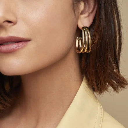 GAS BIJOUX - Boucles d’oreilles Cerceau dorées à l’or fin
