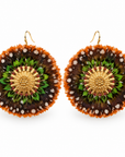 GAS BIJOUX - BOUCLES D'OREILLES ICONE SUN PLUMES DORÉES