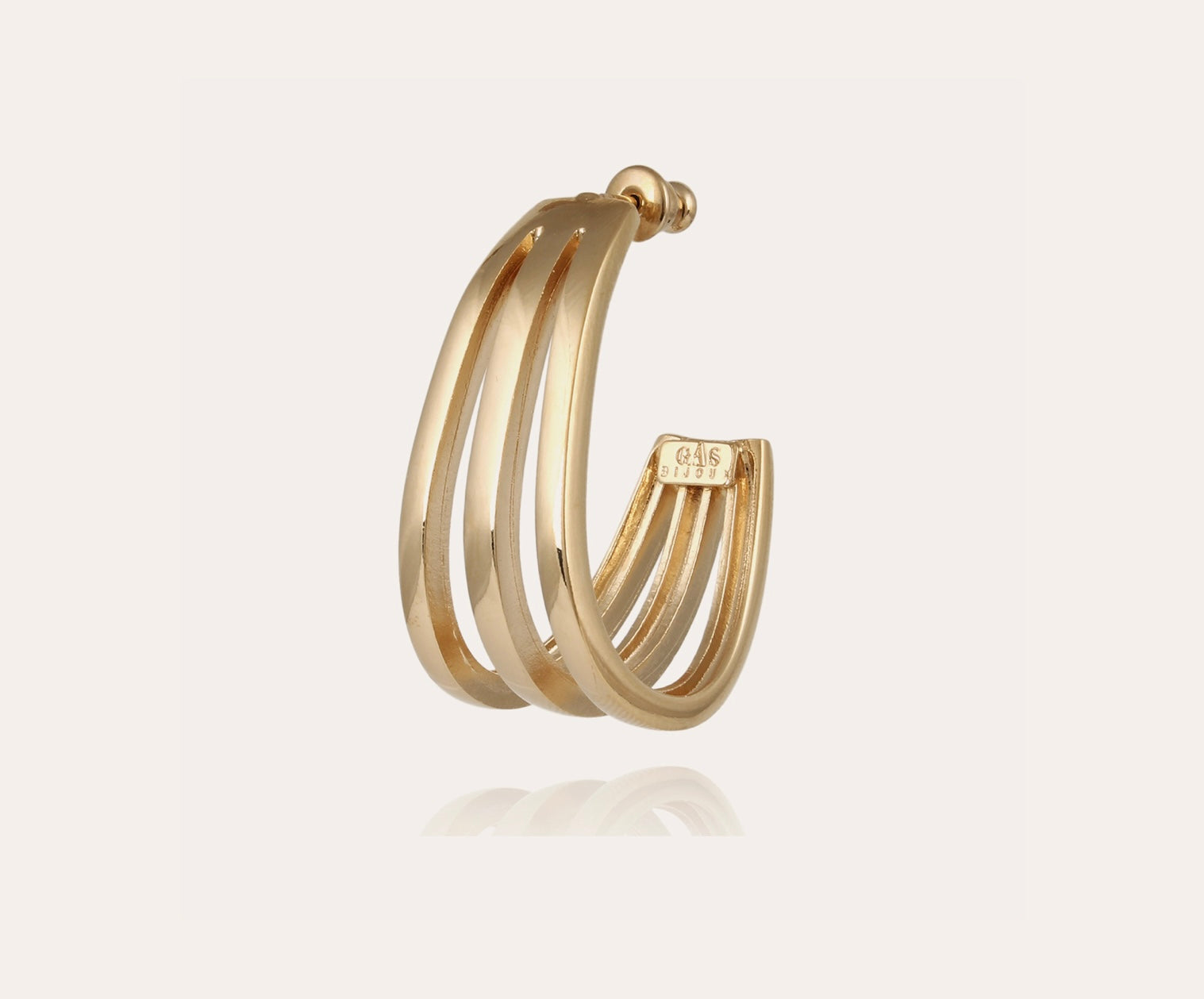 GAS BIJOUX - Boucles d’oreilles Cerceau dorées à l’or fin