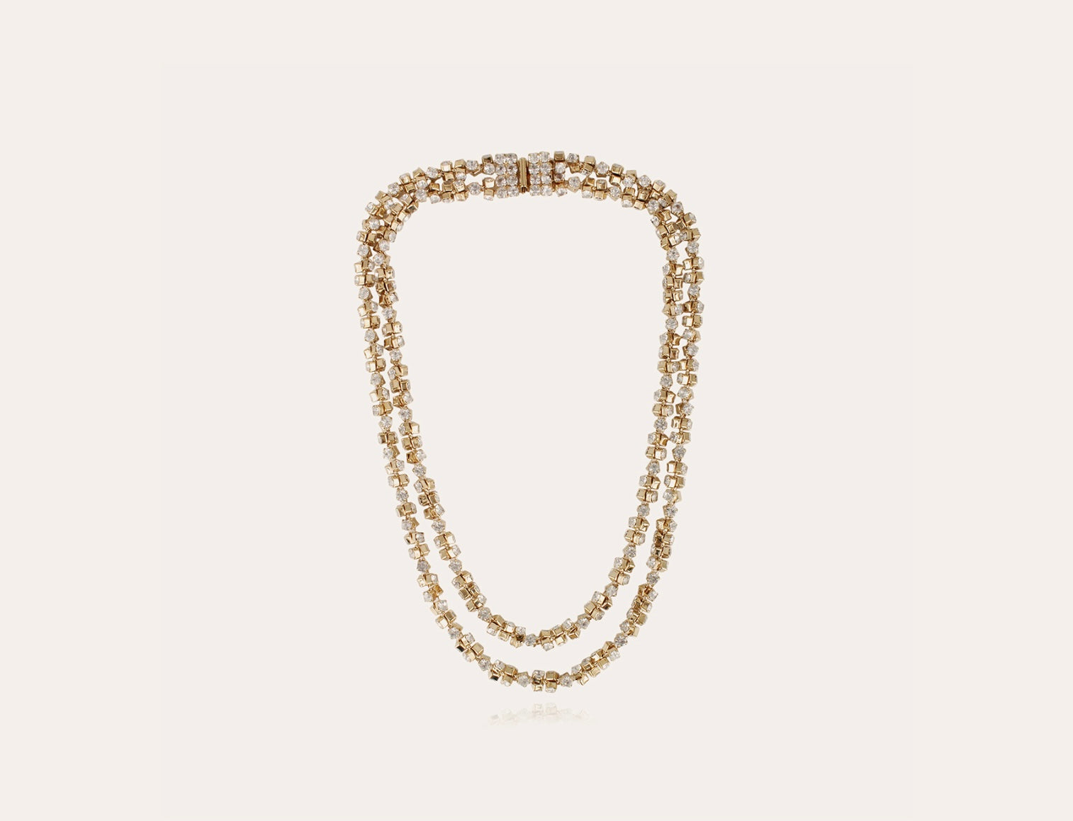 GAS BIJOUX - Collier Trévise strass doré à l’or fin