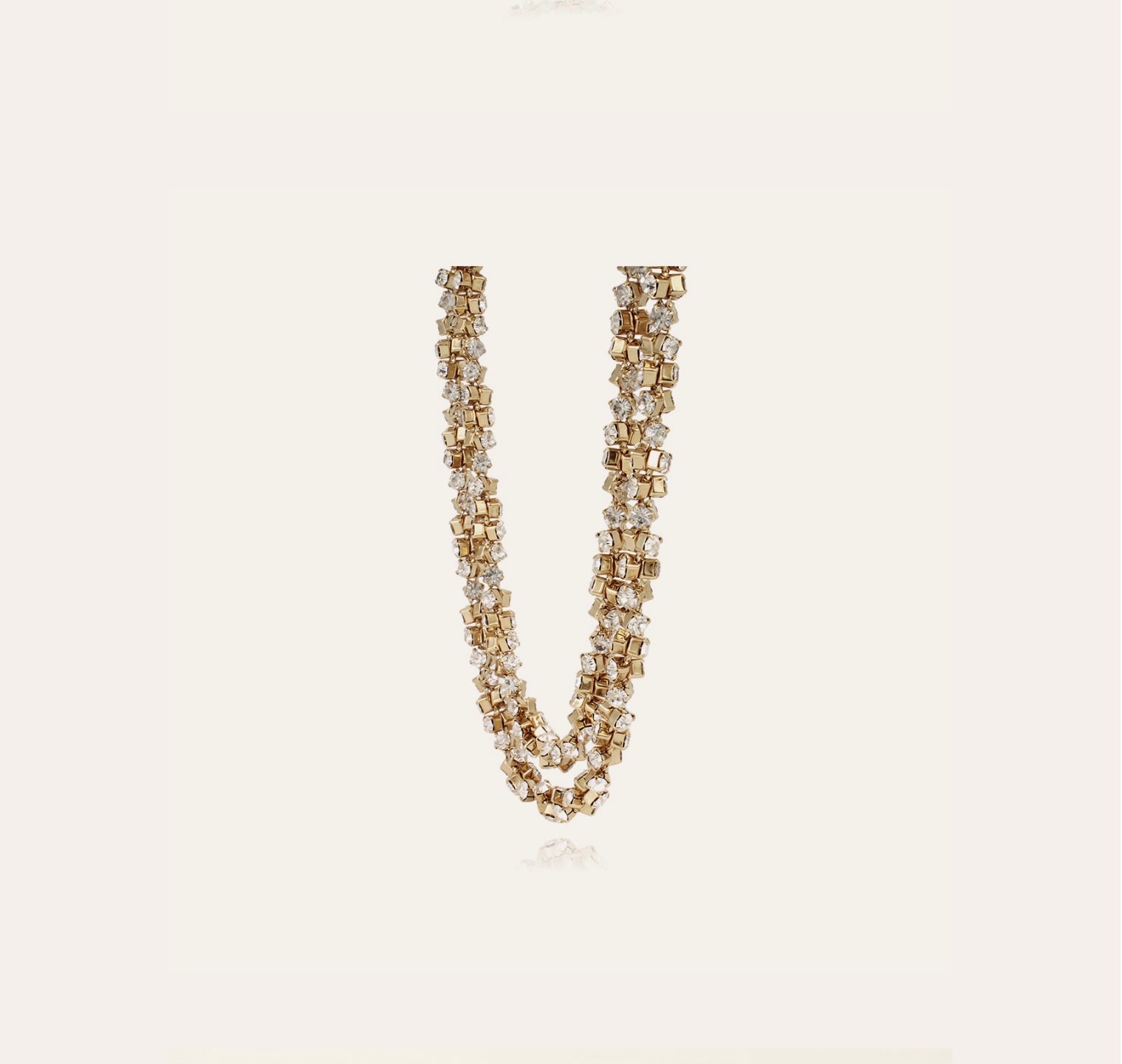 GAS BIJOUX - Collier Trévise strass doré à l’or fin
