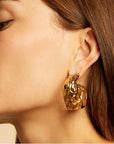GAS BIJOUX - Boucles créoles compression dorées métal à l’or fin