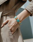 GAS BIJOUX - BRACELET SIRENE DORÉ - AMAZONITE