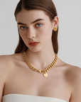 GAS BIJOUX - COLLIER MAILLE VINTAGE DORÉ - PETIT MODELE