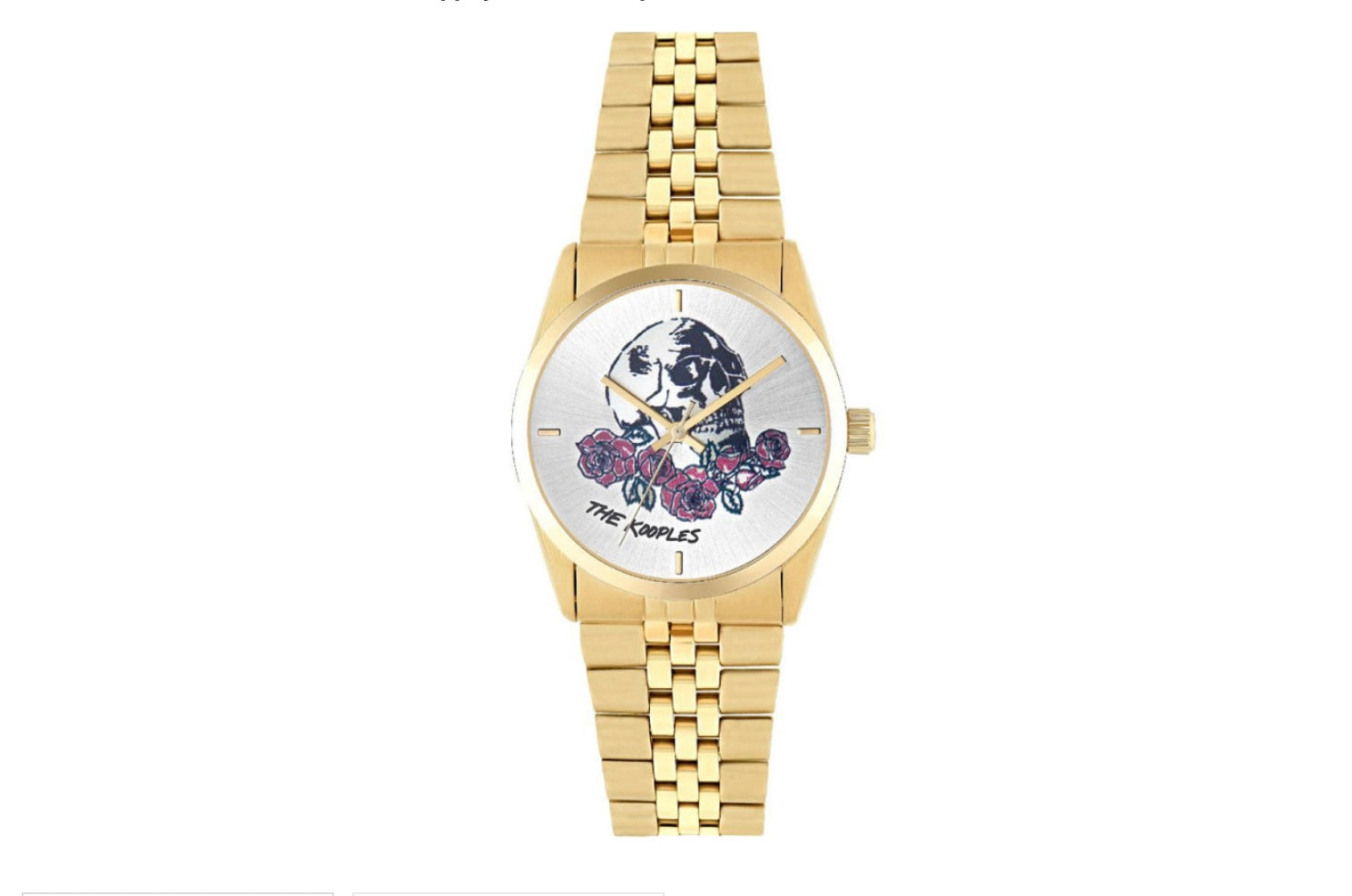 THE KOOPLES - Montre The Kooples Skull & Roses en Métal Doré TKW820