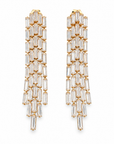 JORGINA - BOUCLES D'OREILLES TIGES DROITES CRISTAUX BLANCS