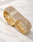 JORGINA - BRACELET DORÉ CRISTAUX BLANCS OU GOLD