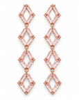 BIJOUX JORGINA - BOUCLES D'OREILLES CRISTAUX EN LOSANGES BLANCS ou GOLD