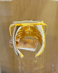 GAS BIJOUX - Bague ARTY chevalière dorée à l'or fin - Améthyste Taille L