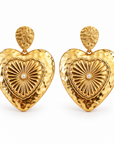 JORGINA - BOUCLES D'OREILLES COEUR DORÉE
