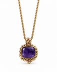 GAS BIJOUX - COLLIER AMARANTE DORÉ - AMÉTHYSTE
