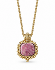 GAS BIJOUX - COLLIER AMARANTE DORÉ - RHODOCHROSITE CLAIRE