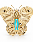 GAS BIJOUX - BROCHE PAPILLON METAL DORÉ