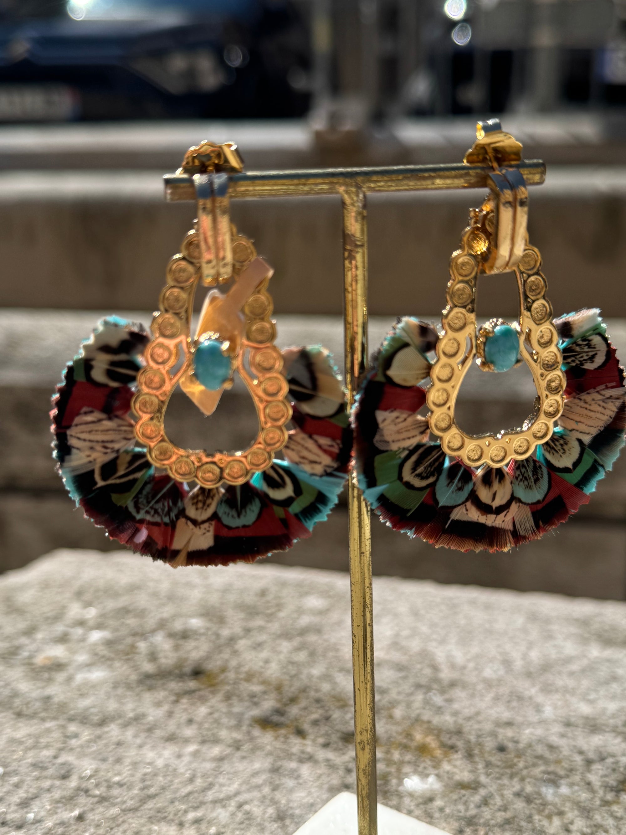 GAS BIJOUX - Boucles d'oreilles FORTALEZA dorées à l'or fin