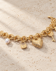 JORGINA - BRACELET DORÉ GROSSE MAILLE AVEC PAMPILLES