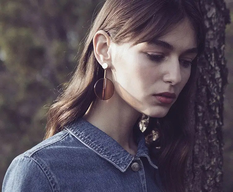 CHIC ALORS - Boucles d’oreilles Twiggy marron