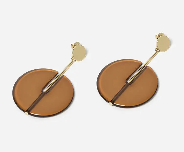 CHIC ALORS - Boucles d’oreilles Twiggy marron