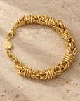 JORGINA - BRACELET DORÉ MAILLE BIZANTINE