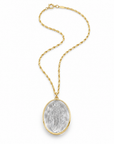 JORGINA - SAUTOIR DORÉE - MÉDAILLON TRANSPARENT VIERGE
