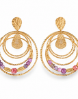 JORGINA - BOUCLES D'OREILLES DORÉES - PERLES NATURELLES