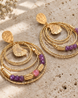 JORGINA - BOUCLES D'OREILLES DORÉES - PERLES NATURELLES